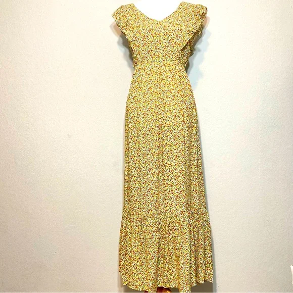 Love Ady | Dresses | Nwt Love Ady Flutter Sleeve Cottagecore Floral Tiered Maxi  Dress Size Medium | Poshmark
